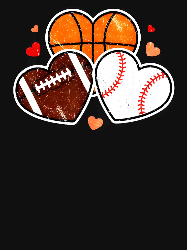 Heart Sports Valentine Basketball Football Soccer by allistermariam