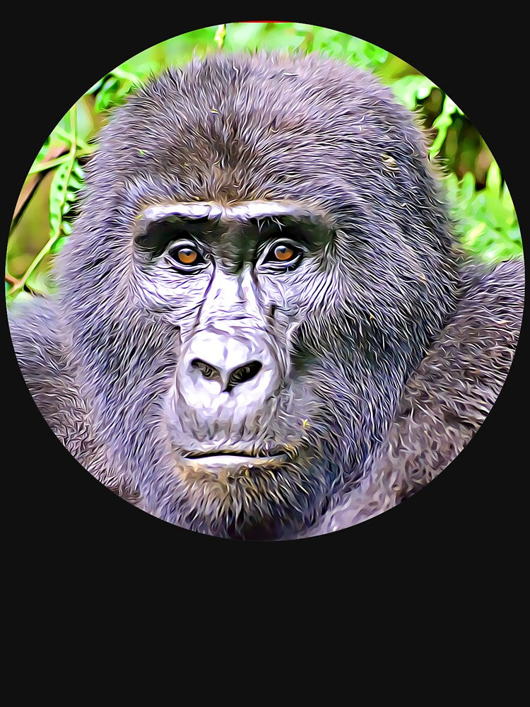 Mountain Gorilla Portrait by RevolutionInPaint