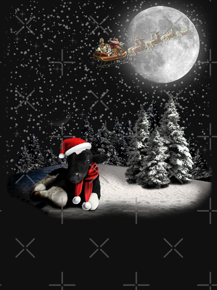 Cow Lovers Christmas Heifers Santa Xmas Lights by reginaturner