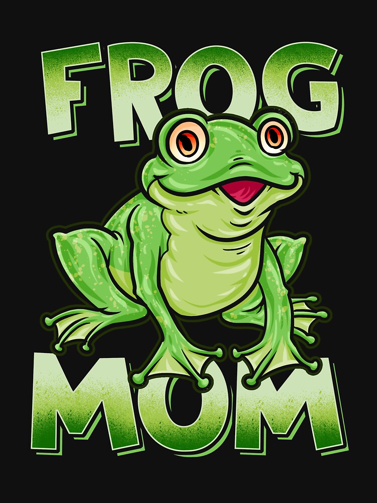 Frog Mom Cute Frog Lover Graphic Design by Delightfully Cynical