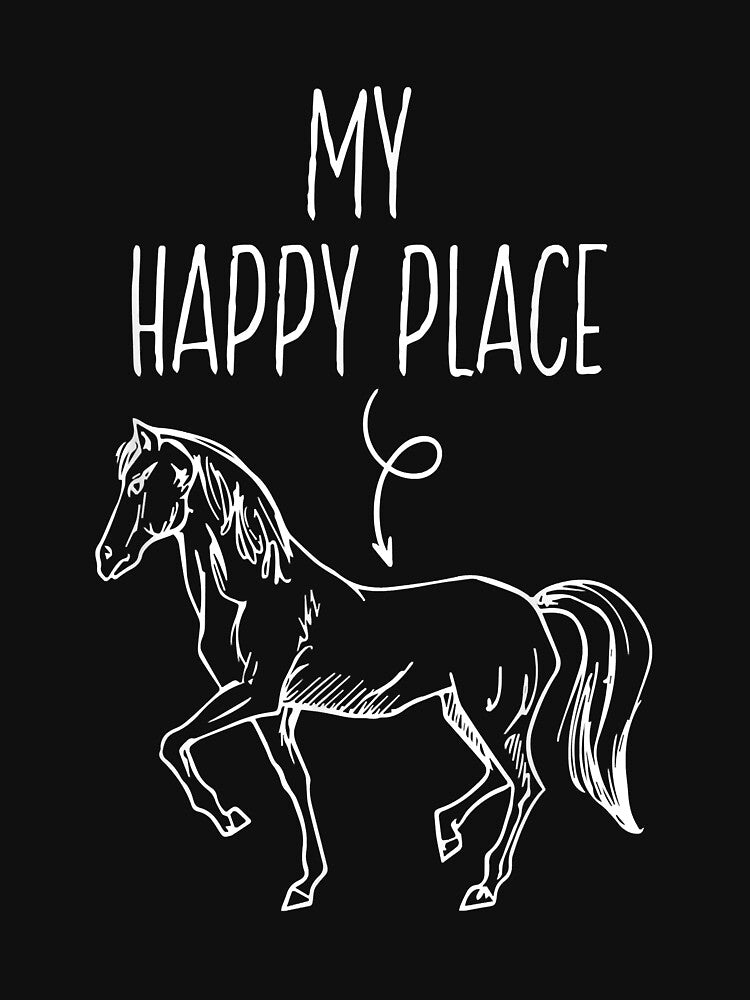 My Happy Place Horse Lover Gifts Horseback Riding Equestrian by doria7fjly