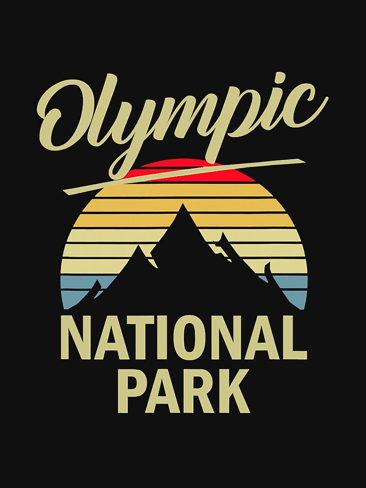 Vintage Olympic National Park Mountain by SkyCloudBlue
