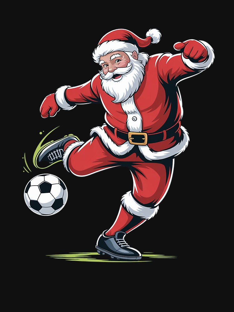 Santa Plays Soccer Christmas Sports Women Men Kids T by THagBlue
