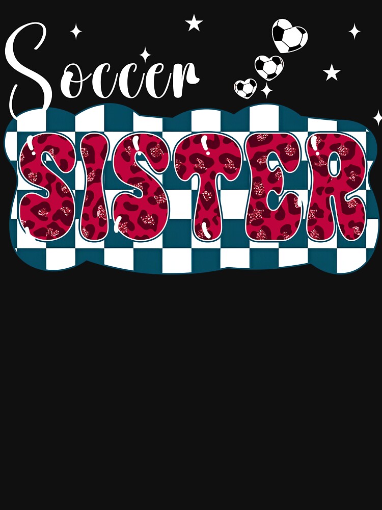 Soccer Sister Checkered Leopard Graphic by LarryMBrown