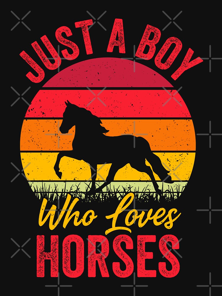 Just A Boy Who Loves Horses - Funny Horse Boy by Creative Angel