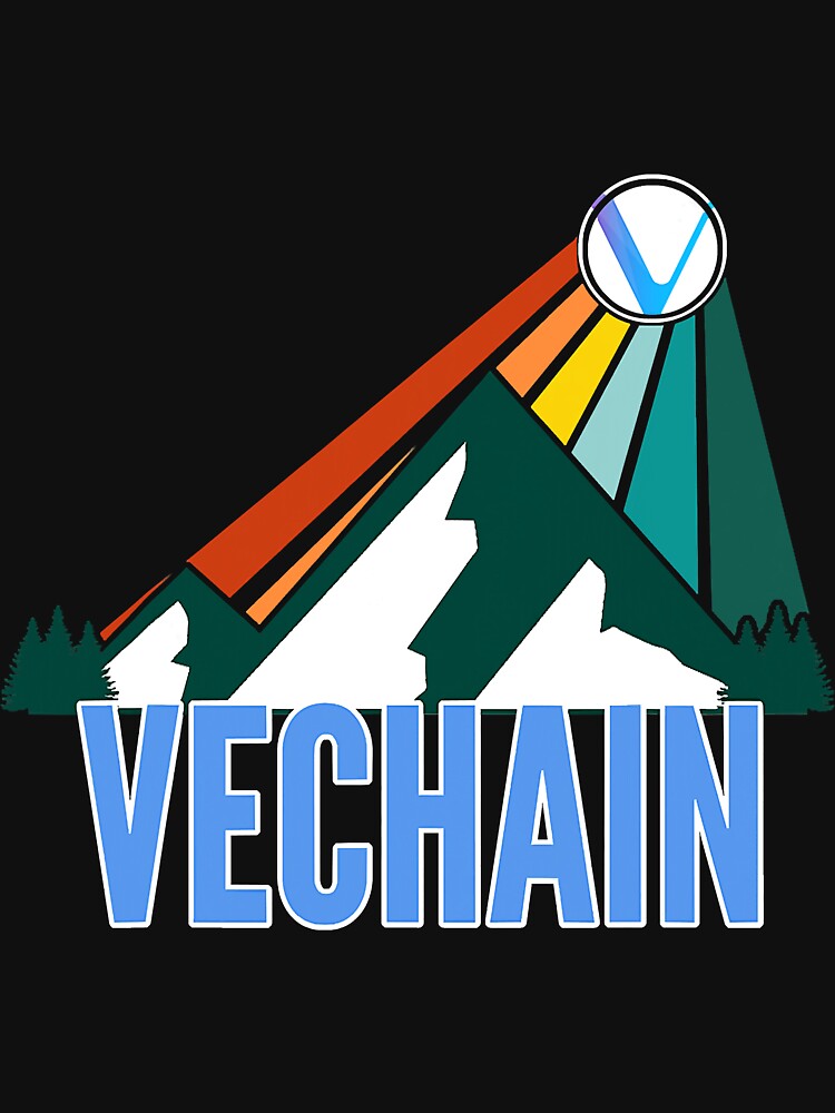 Vechain Vet Crypto Mountain Sun Rays by YesterDayCheck