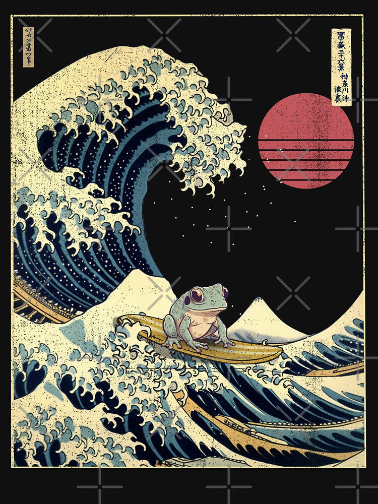 Frog Kanagawa Japanese Surfing Wave by rafaeltto