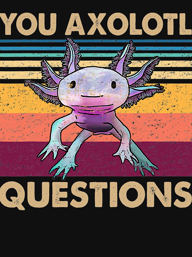 Retro 90s Axolotl Funny You Axolotl Questions by betholivekn