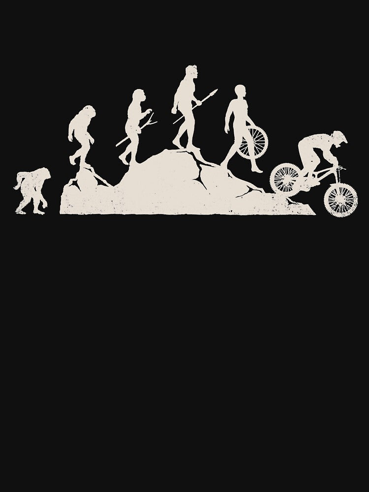 Mountain Biking Evolution Funny Bike by spherevilla