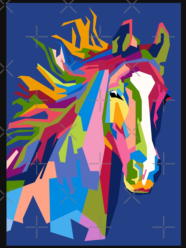 Abstract horse in WPAP Popart by smd90
