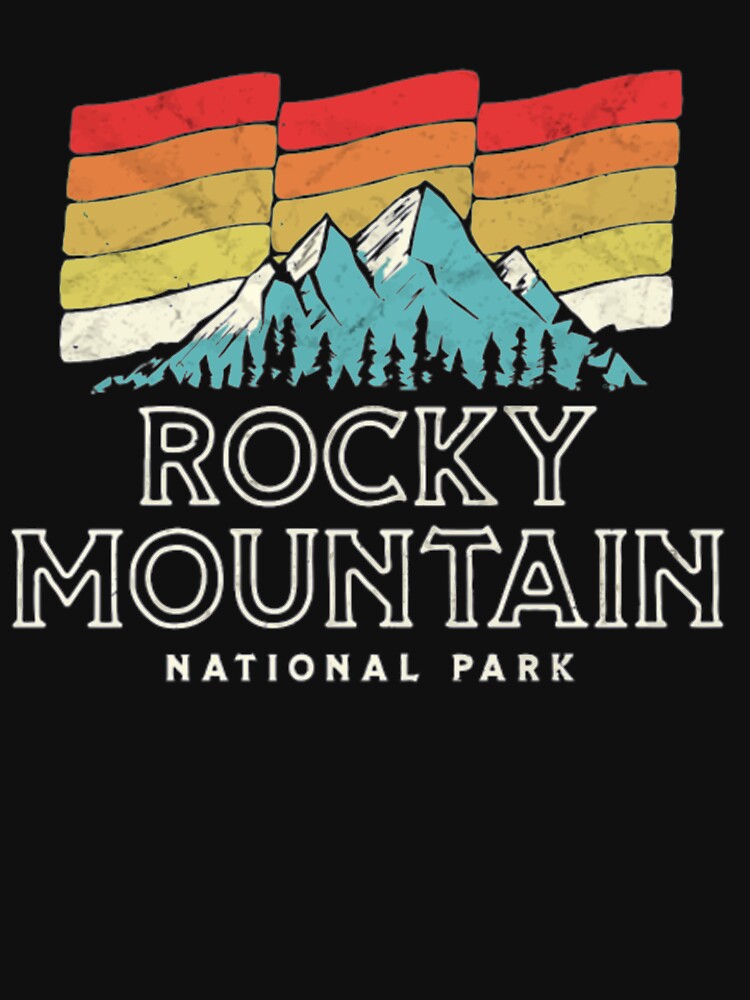 Retro Rocky Mountain National Park Mountains Shirt by Clavitaps