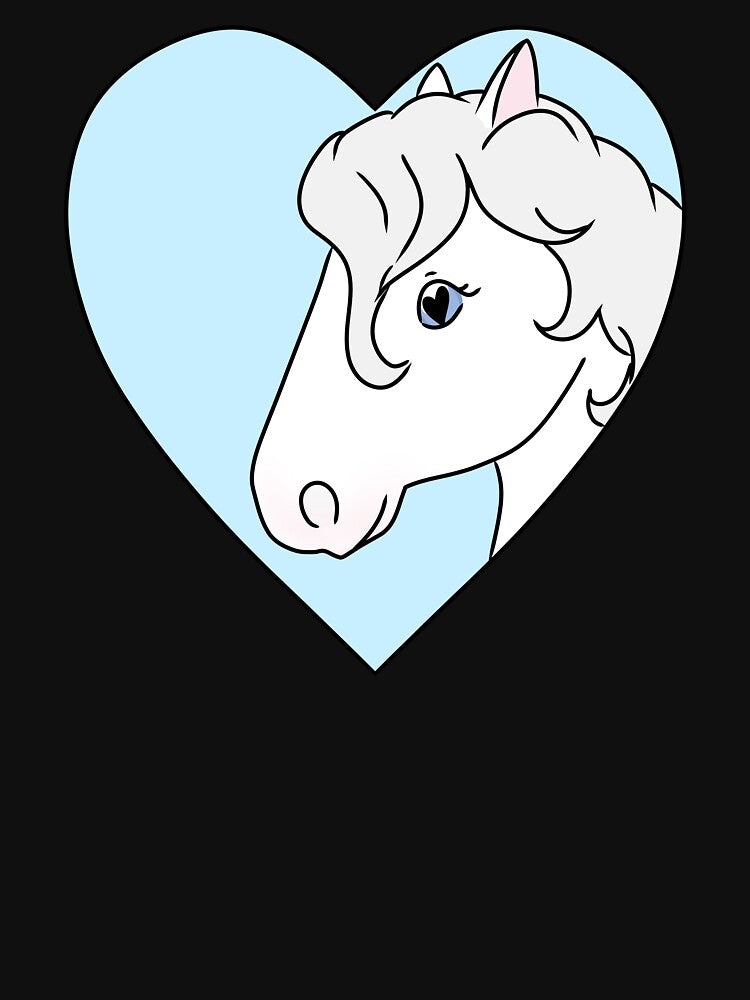 Cute White Horse Heart by HugSomeNettles