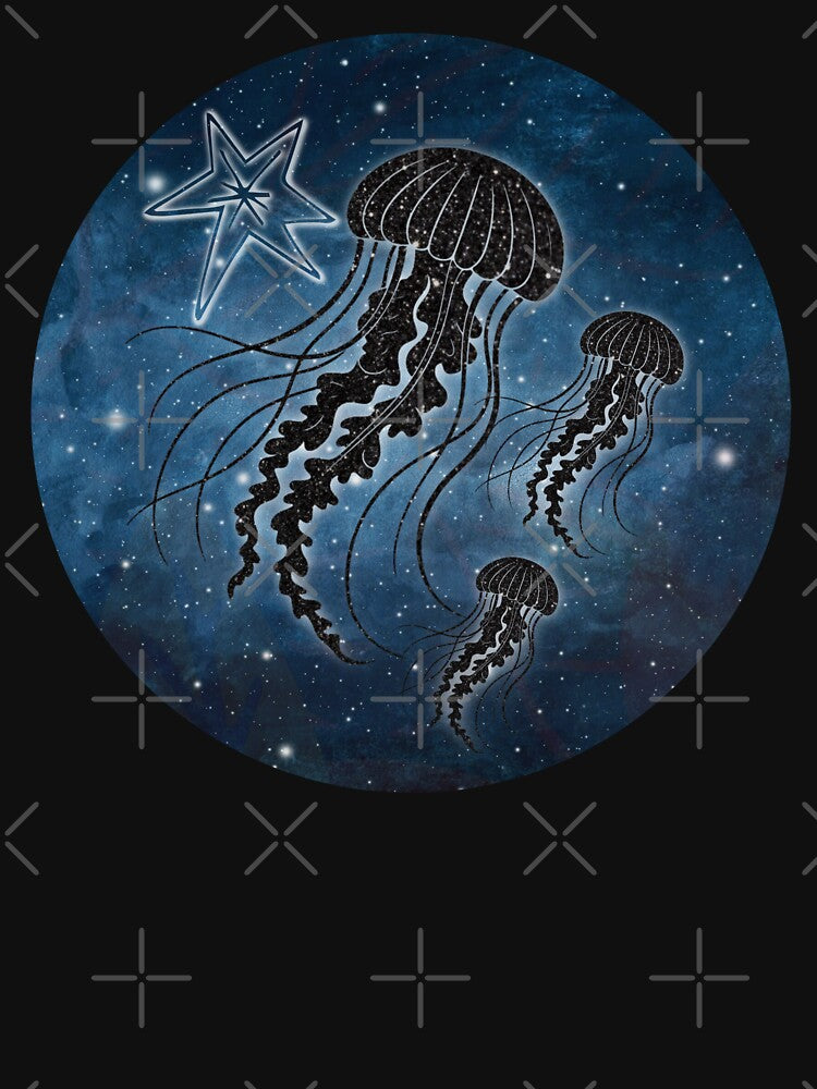 Jellyfish Family Cosmic Sea illustration design by 3DDesignSpot