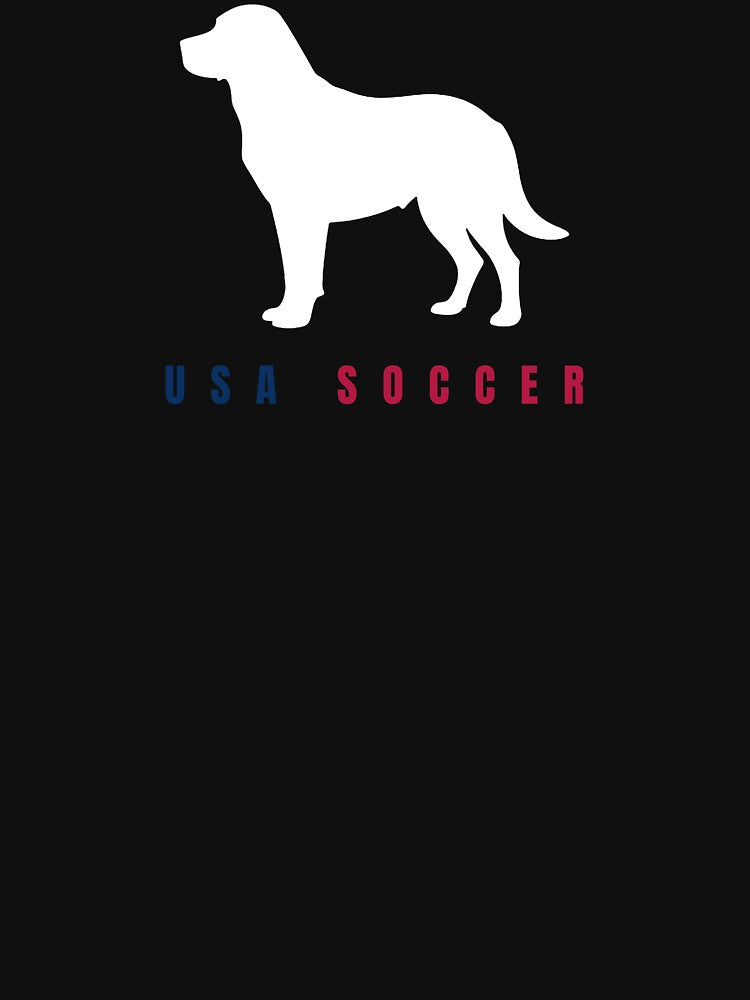 Minimalist Labrador Soccer Line Art Dog (For Dark Apparel) by TailPrints