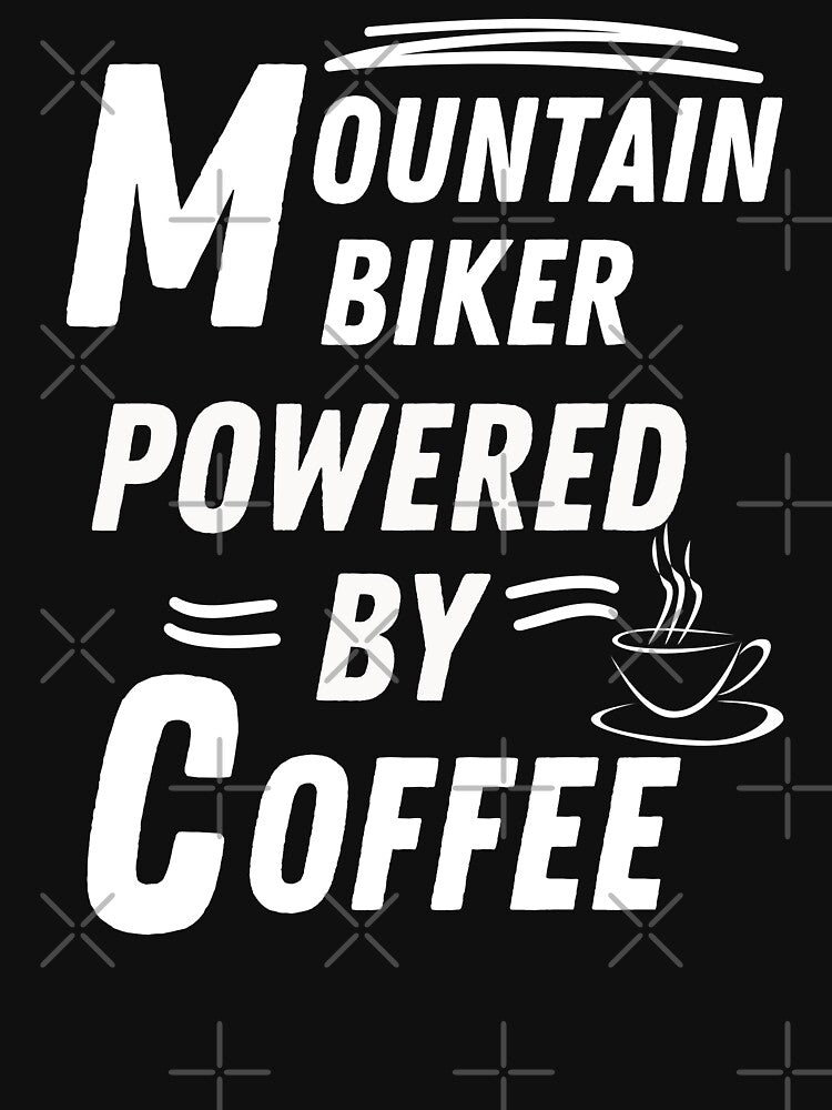 Mountain biker powered by coffee by annoying-shirts