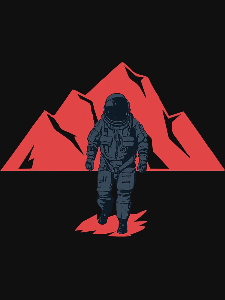 Vintage Astronaut Mountains Astronaut by YesterDayCheck