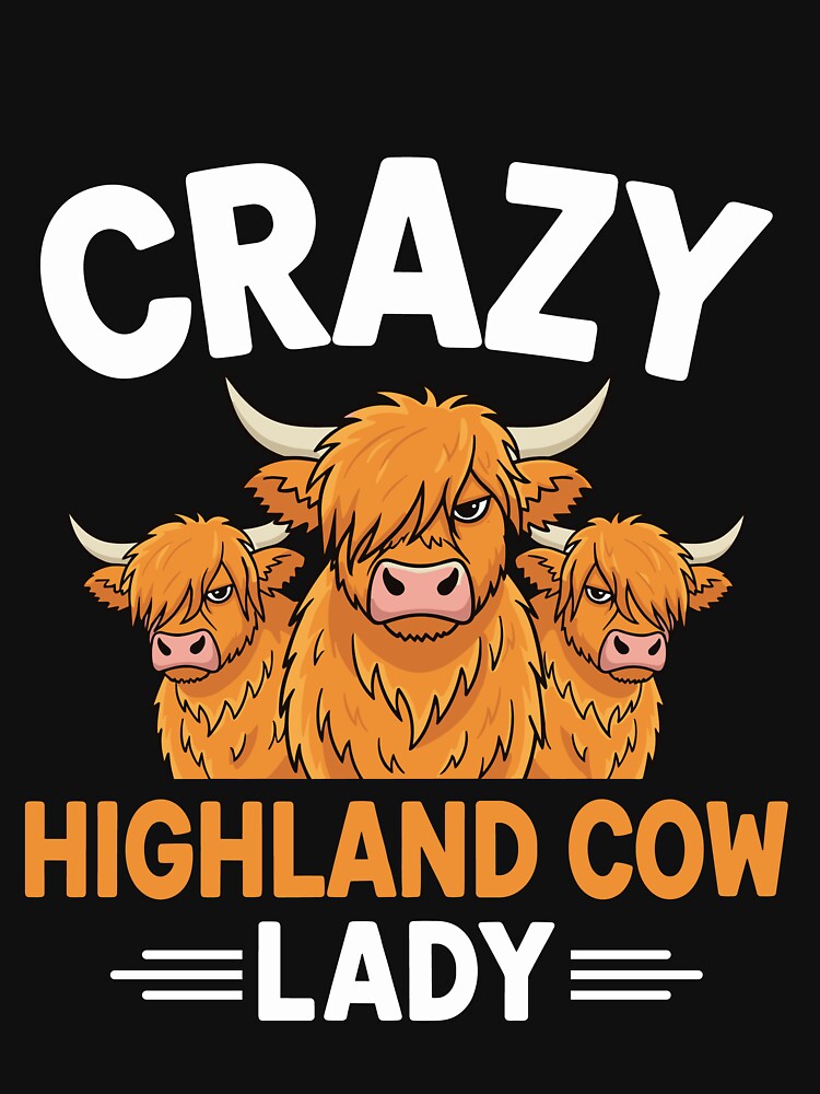 Crazy Highland Cow Lady by MysticMirth