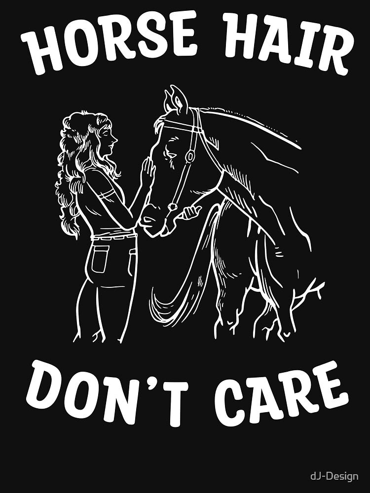 Horse Hair Don't Care with rider and horse by dJ-Design