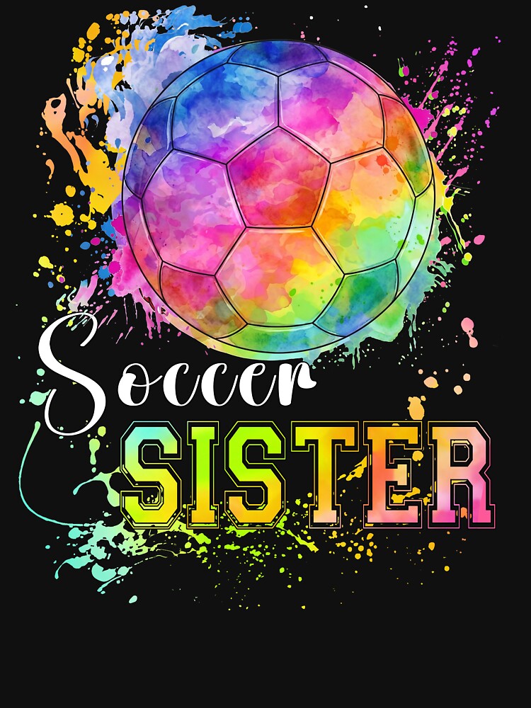Rainbow Watercolor Soccer Sister Shirt by LarryMBrown