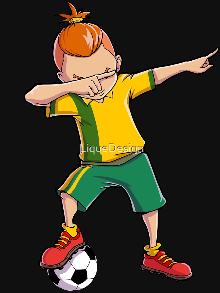 Dabbing Soccer T shirt for Boys Dab Dance Funny Football Tee by LiqueGifts