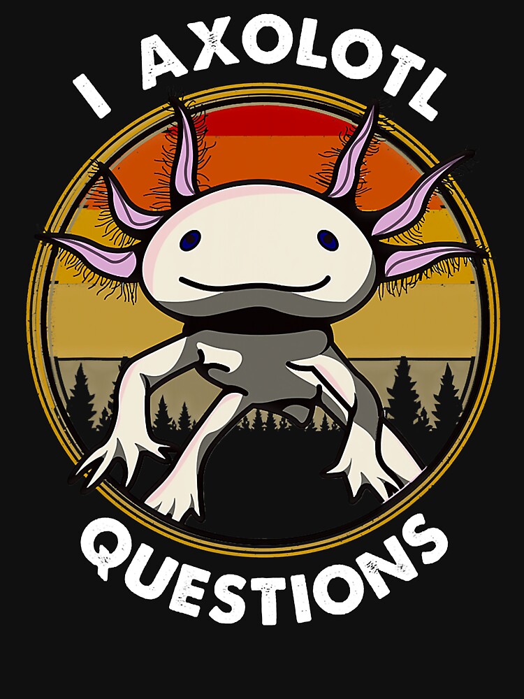 I Axolotl Questions Funny Axolotl Salamander by xmjajd