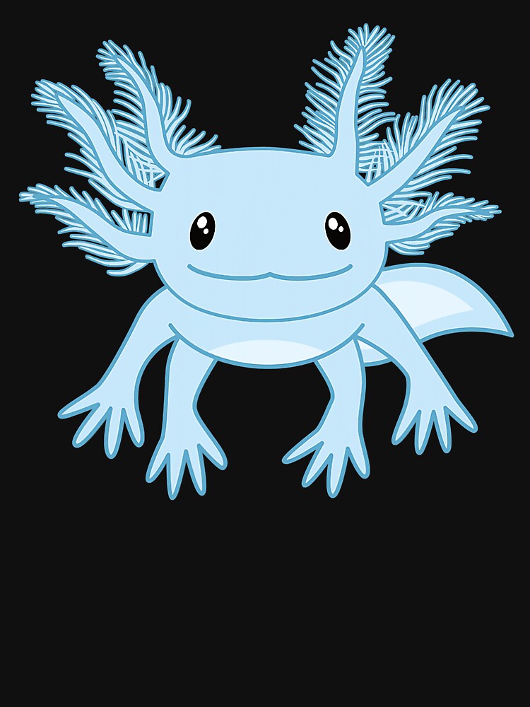 Blue Kawaii Axolotl Cute by xmjajd