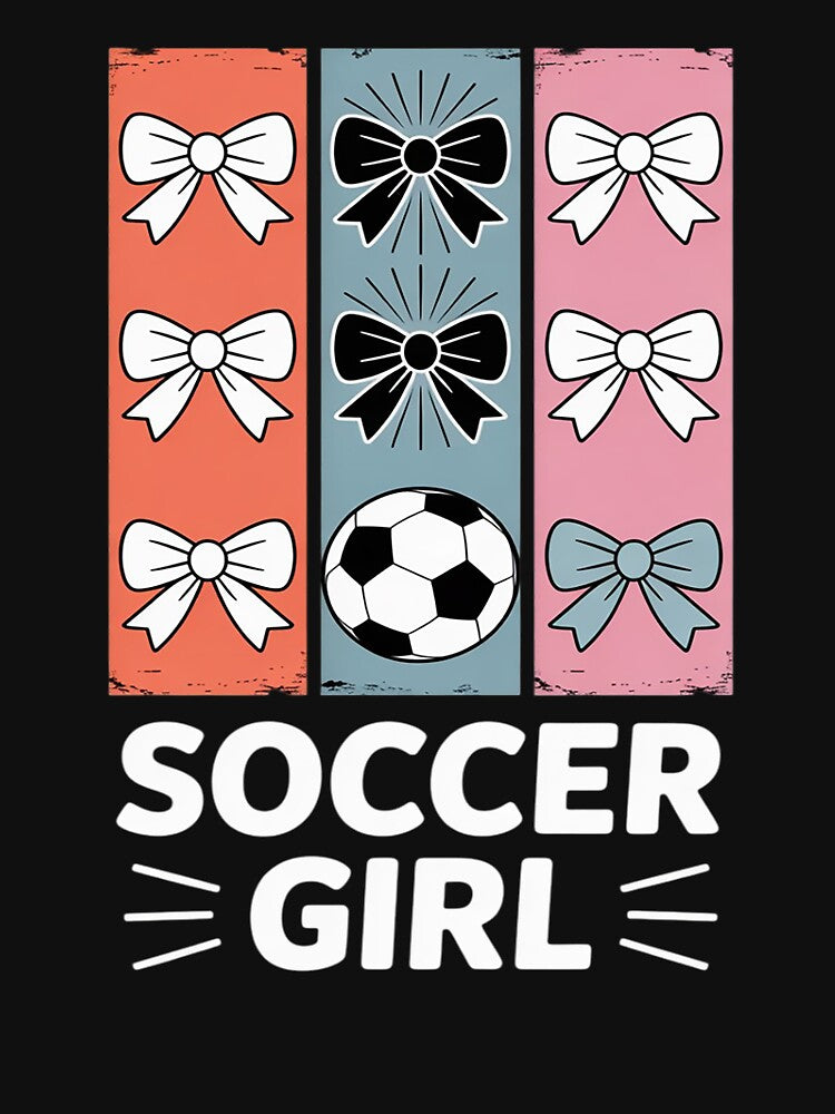 Cute Soccer Girl Coquette Bow Soccer Girl Soccer Brushstroke by GaryPacheco6