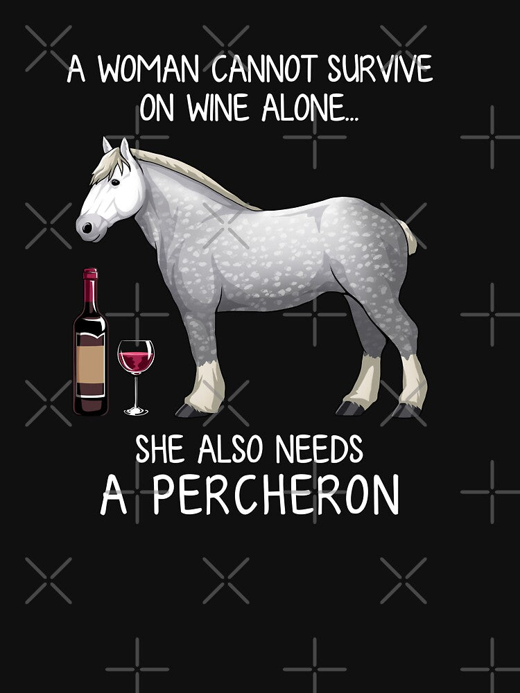 Percheron horse and wine funny horse by TeeDoozy