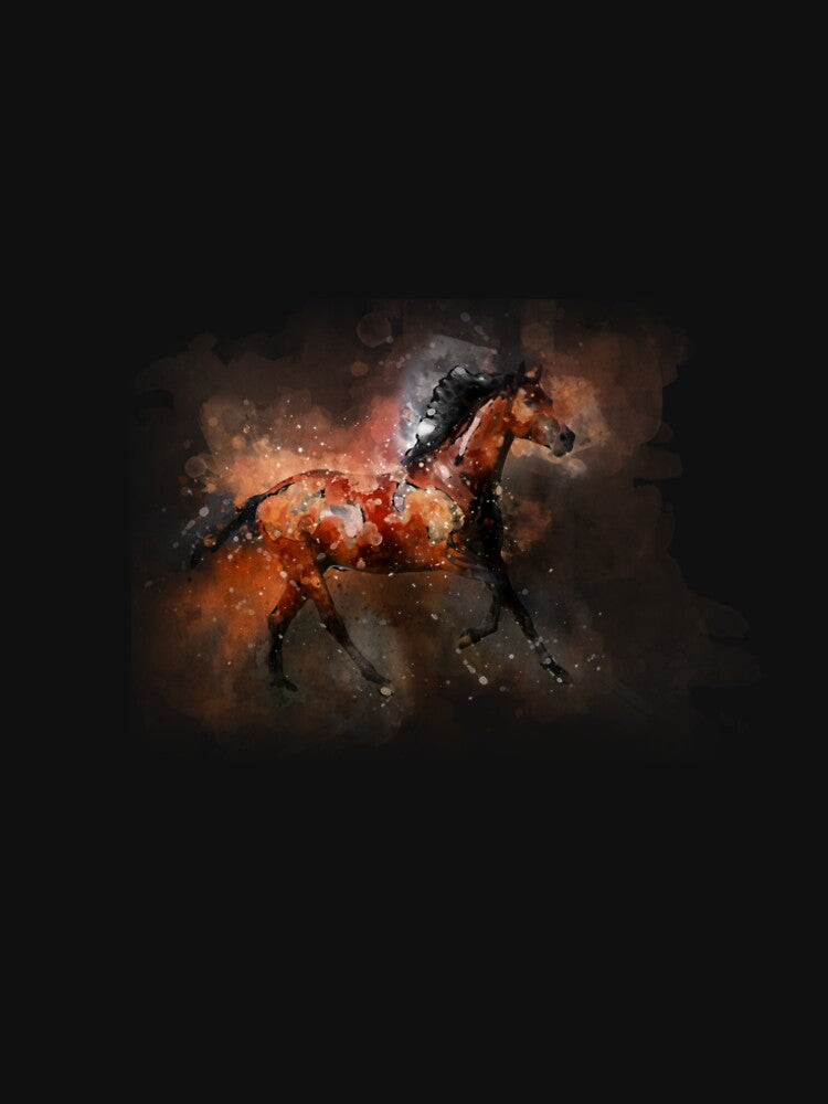 Water color brown horse Portrait by test26
