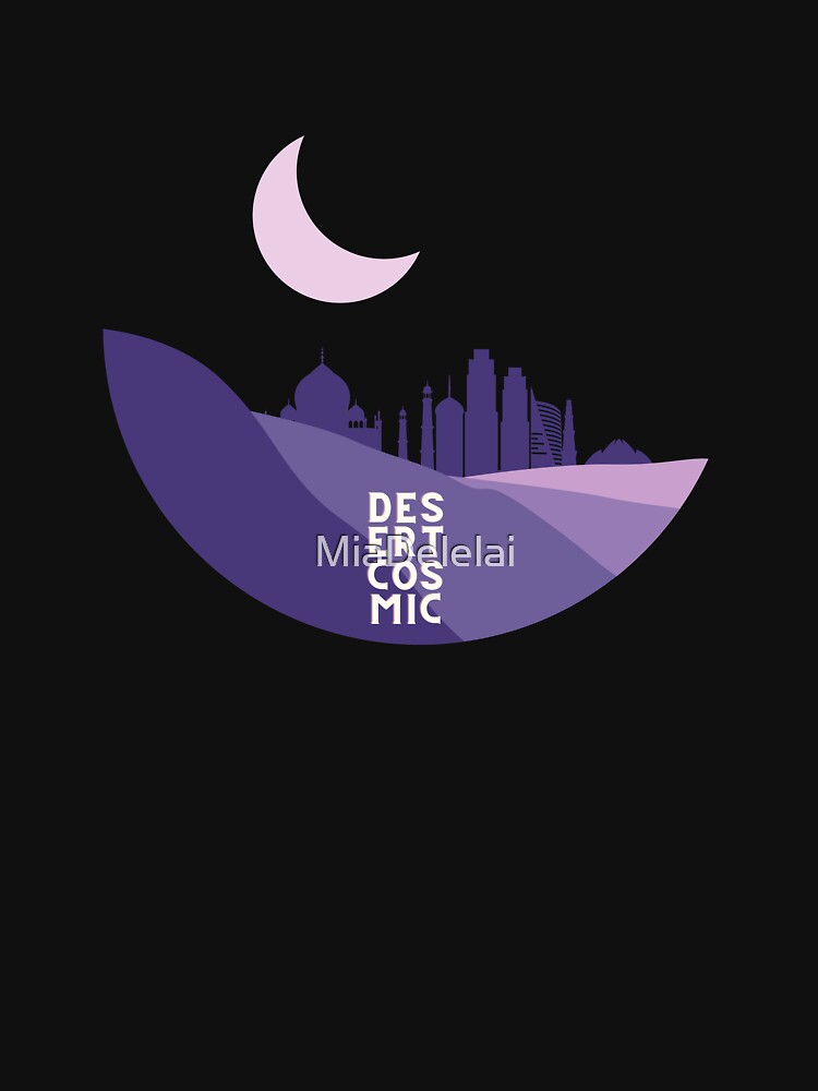 Cosmic Desert | Silhouette of a Desert City | Desert Moon by MiaDelelai