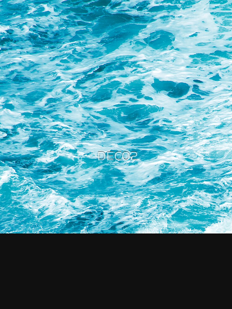 Luxurious Aqua Blue Foamy Ocean Waves Art Photo by DEC02
