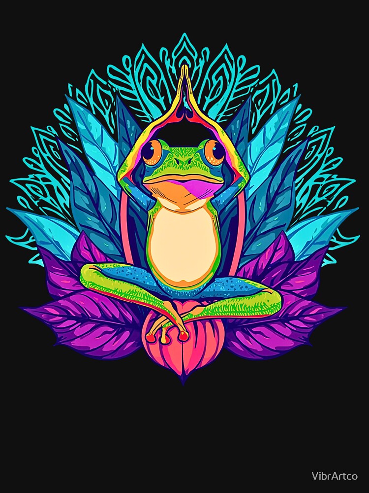 Purple Frog Lotus Meditation by VibrArtco