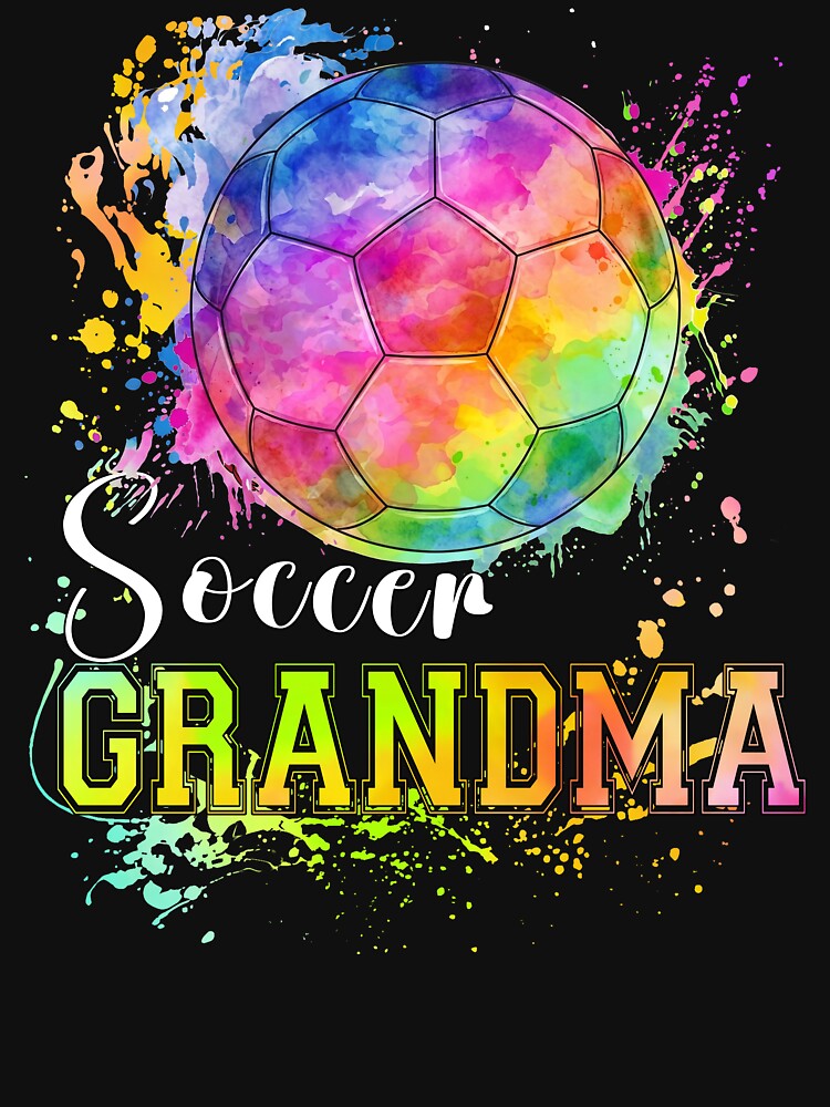 Rainbow Watercolor Soccer Grandma Tee by LarryMBrown