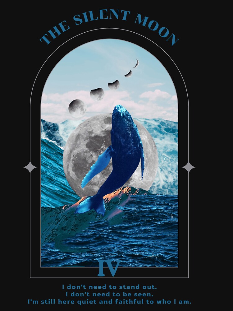 The Silent Moon Humpback Whale Surreal Art by Diece studio