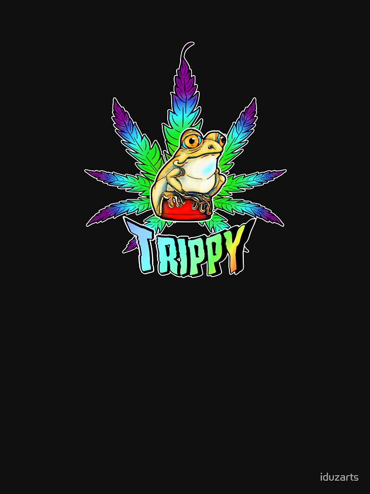 Weed frog on a grinder rainbow by iduzarts