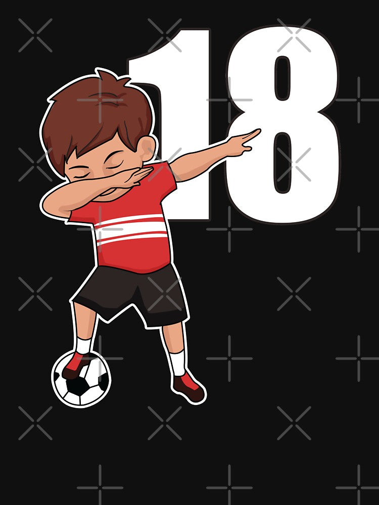 Awesome Soccer Player Number 18 Soccer Athlete Athletic Sports Team by VollLaser