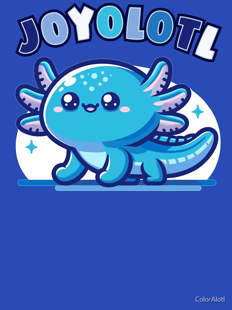 Cute Kawaii blue axolotl pun by ColorAlotl