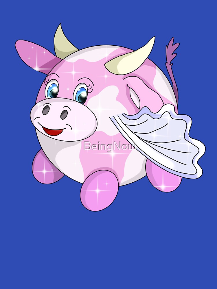 pink flying cow by BeingNow