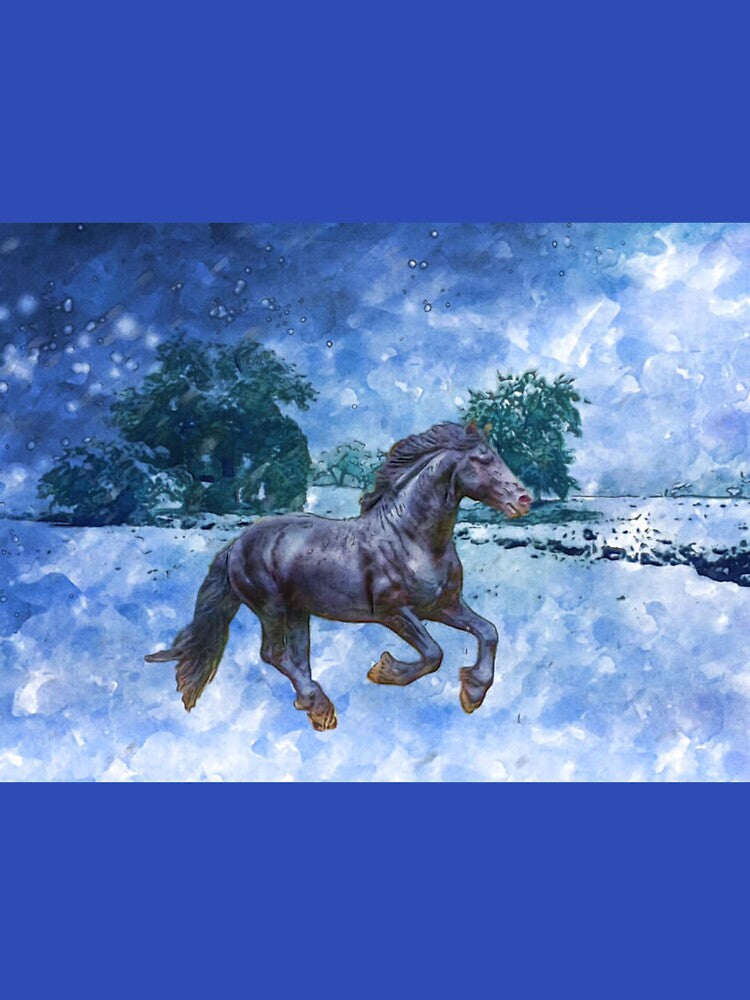 Black Horse in the Winter by LisaMPierce1990