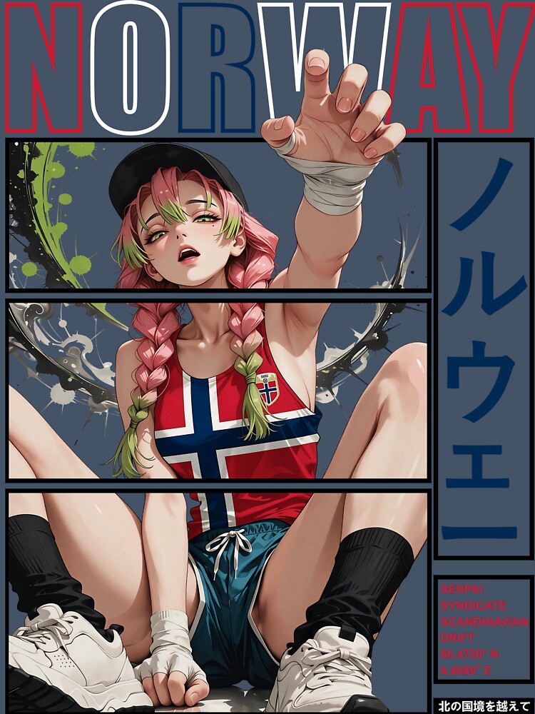 Norway Anime Football Waifu - World Cup 2026 Shonen Sport Style by Senpai Syndicate