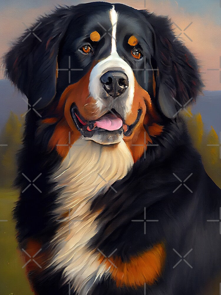 Bernese Mountain - Oil Paint by ABArtByAlexST