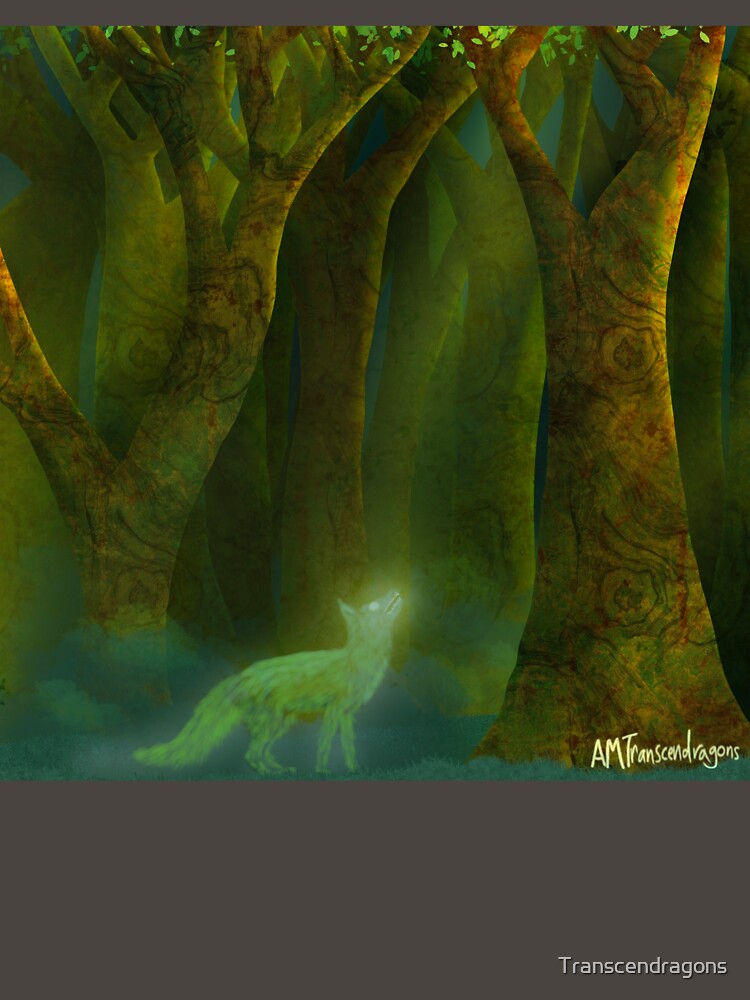 Fox Spirit in an Ancient Forest by Transcendragons