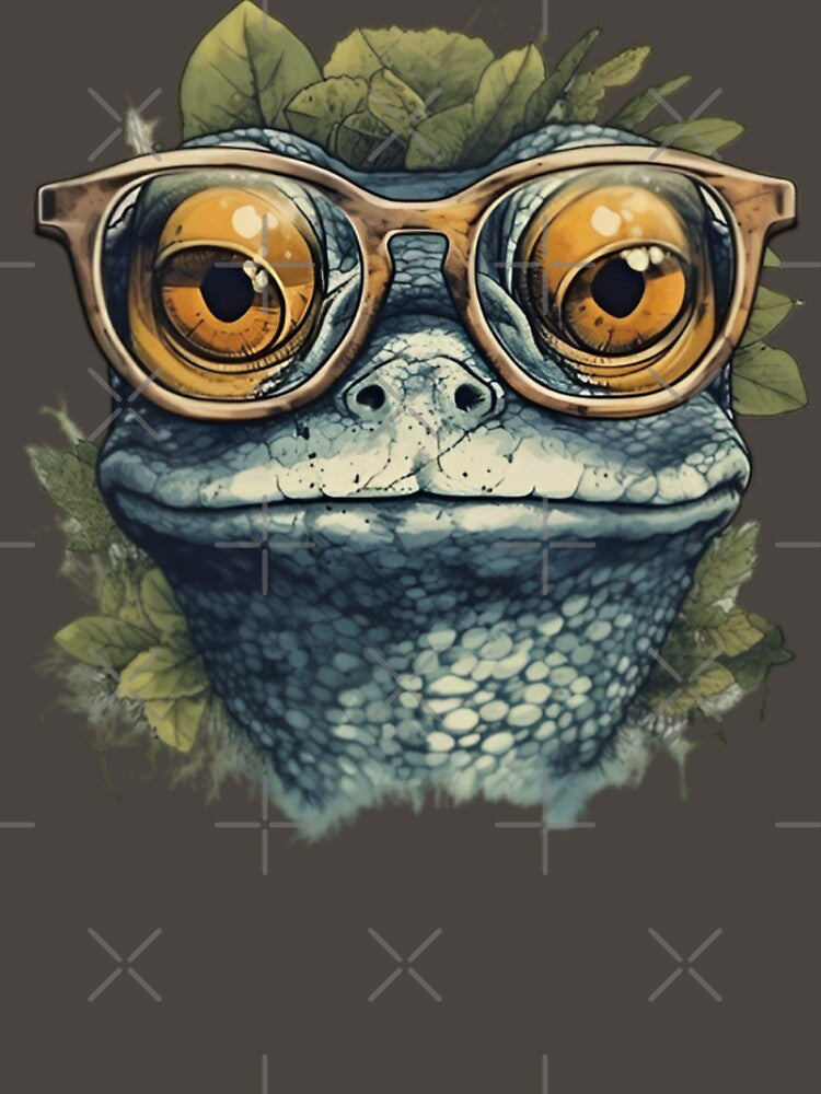 Intellectual Frog: Stylish Toad Glasses by Strokes-Colors