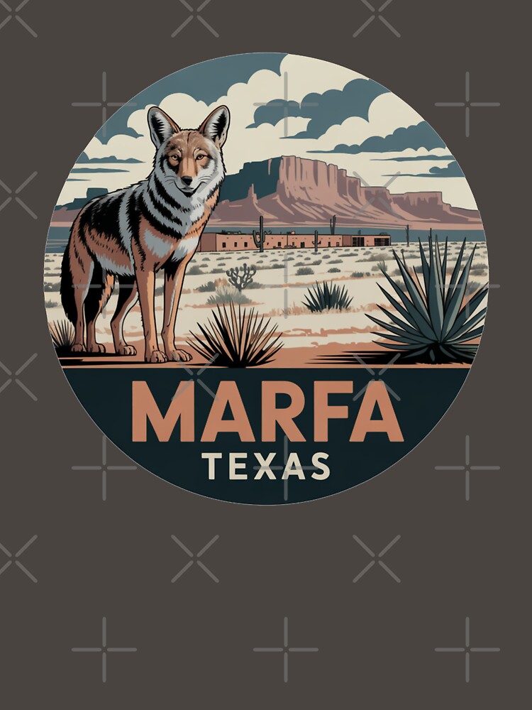 Marfa Texas: Desert Scene with Coyote by CircinusStore