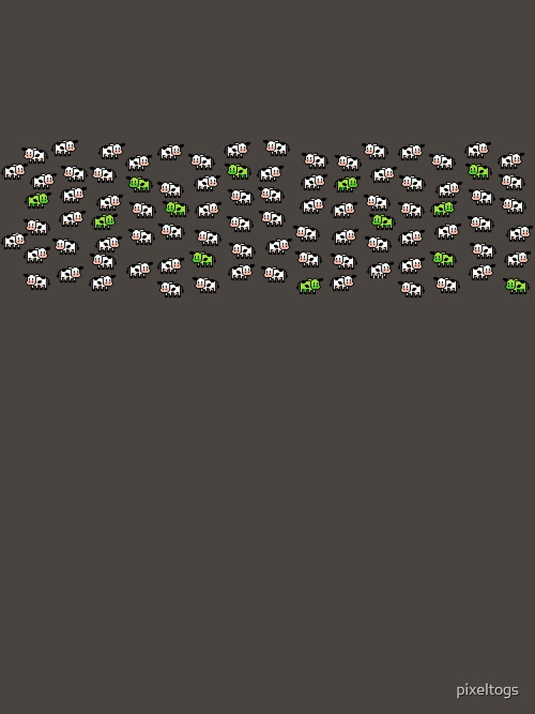 Cute Green Cow Lover Pixel Art by pixeltogs
