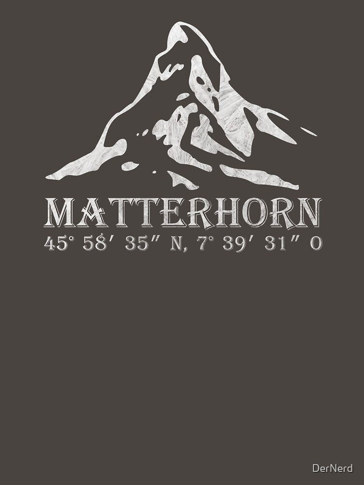 Matterhorn Alps GPS Switzerland mountain vacation gift by DerNerd