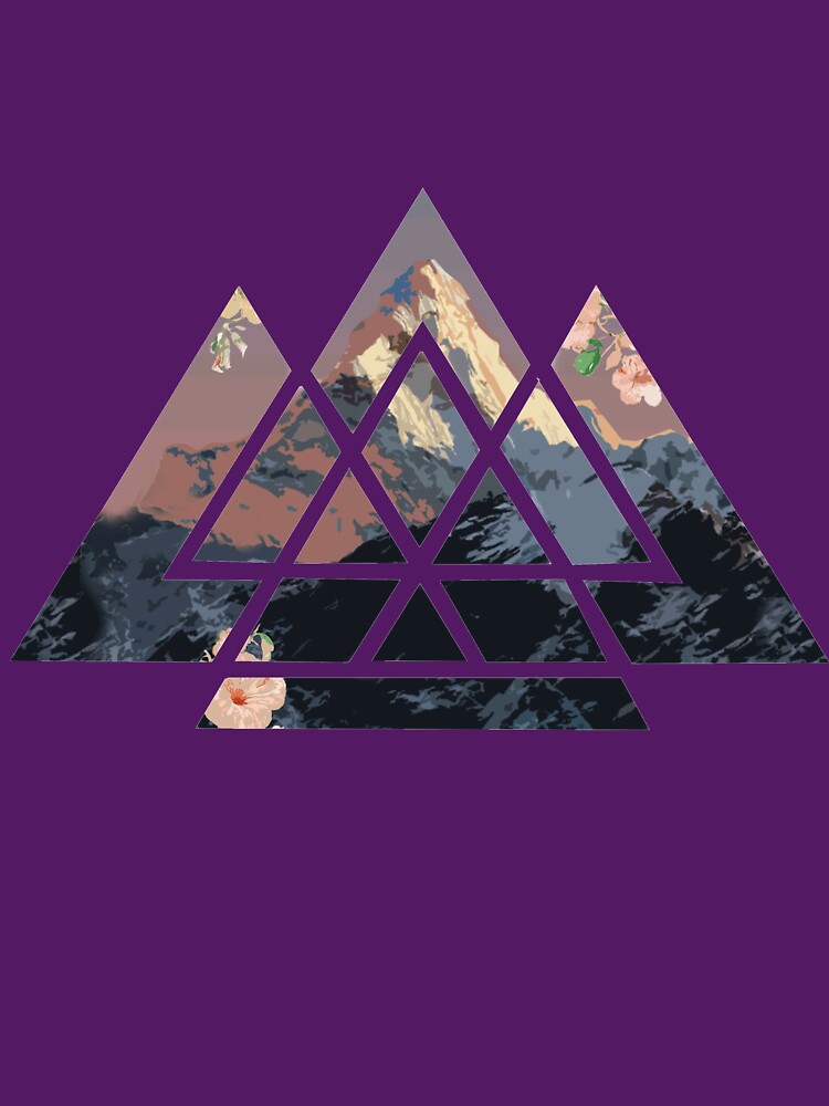 Mountain landscape inside triangle shapes by Floomart