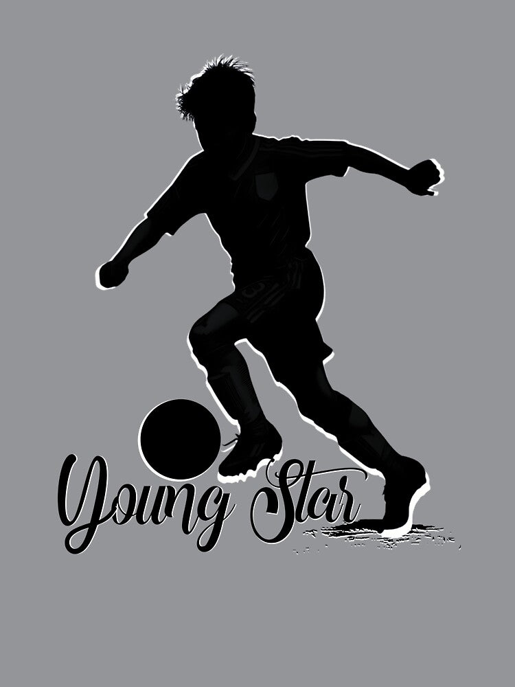 Young Star Soccer Boy Silhouette Athletic Art by AXENT Designs