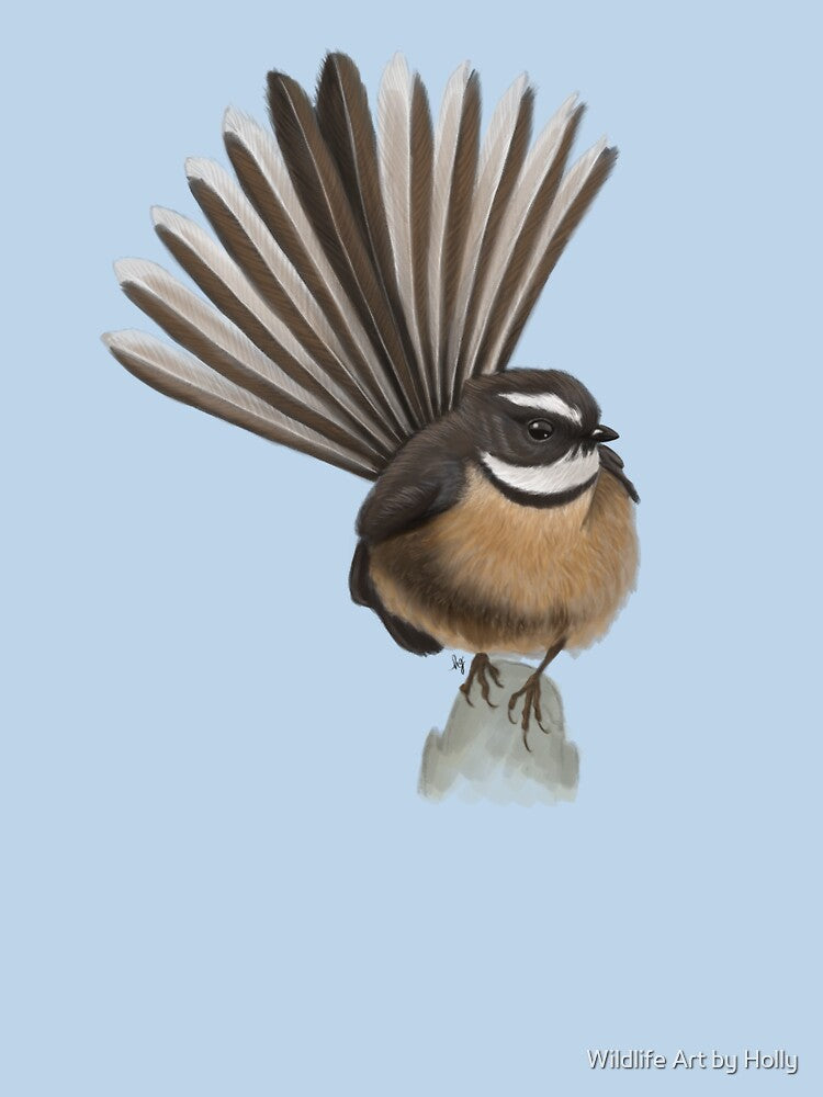 Pīwakawaka by Wildlife Art by Holly
