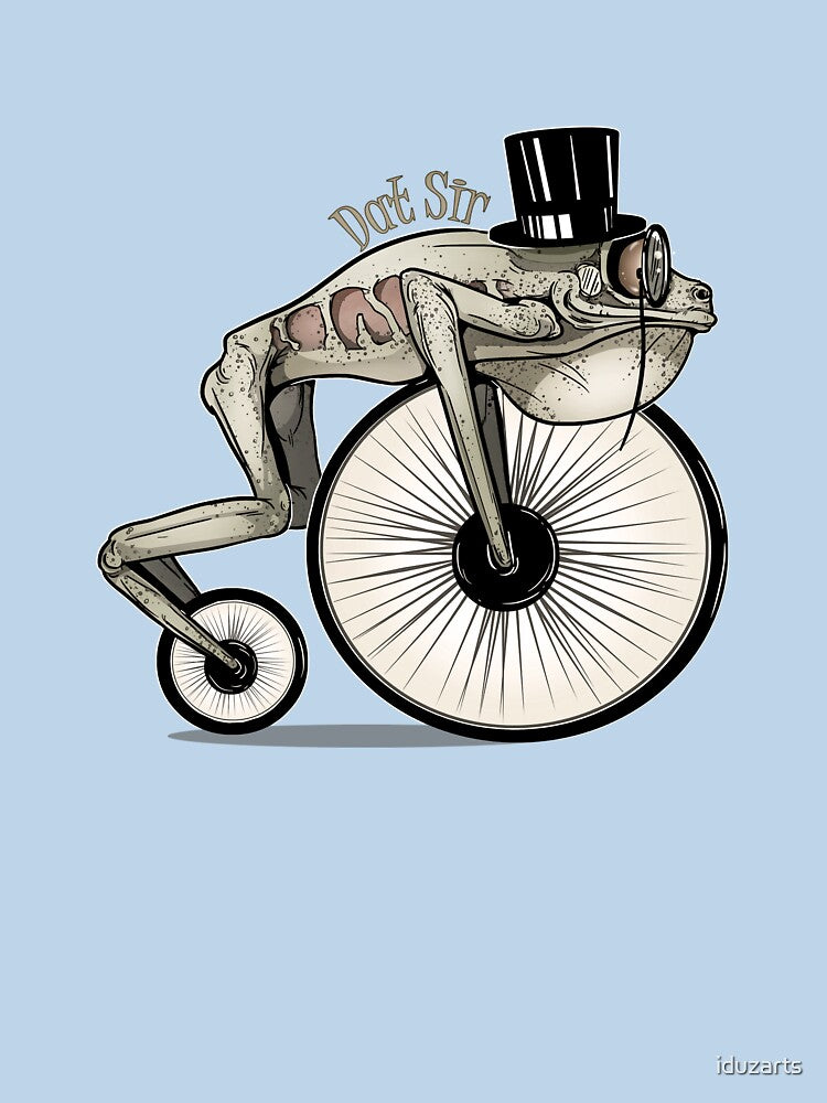Penny Farthing Bicycle Frog Wheels. Here Cometh Dat Sir! Sepia by iduzarts